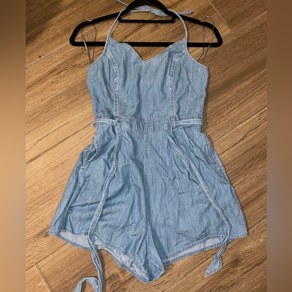 Hollister Light Blue Denim Romper - Picture 1 of 3